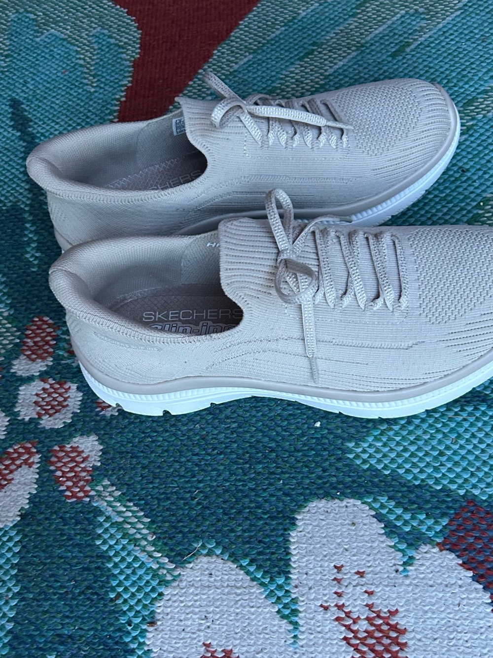 Skechers Summits Night Knit Slip-On Sneakers in Light Beige